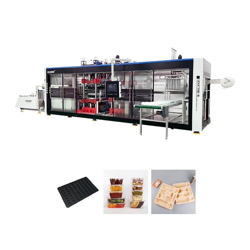HYX-7161 Hela automatiska positiva och negativa tryck 3 stationer Termoforming Machine