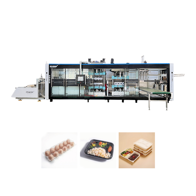 HYX-7185 Hela automatiska positiva och negativa tryck 3 stationer Termoforming Machine