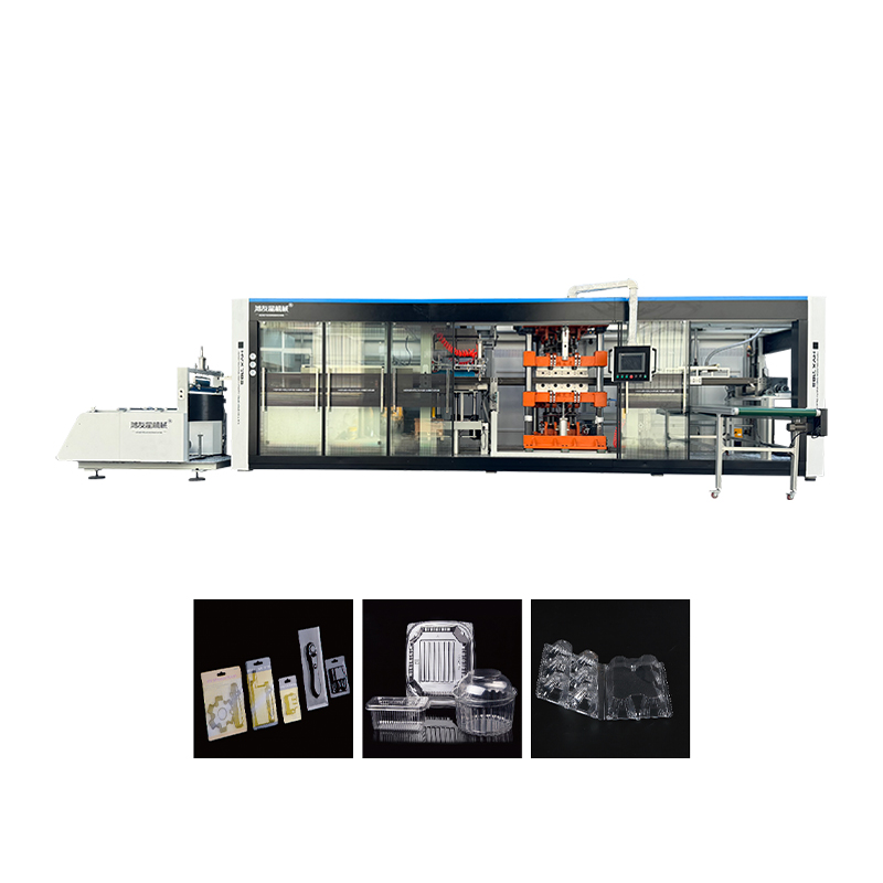 Full automatisk formning/skärning/stapling av plastvakuumformningsmaskin